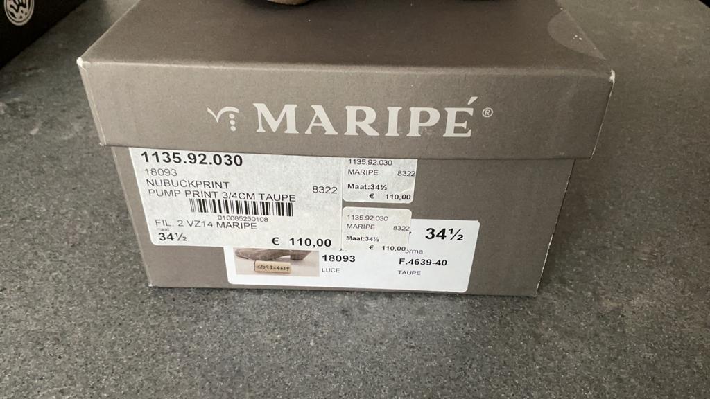 Maripe pumps. Maat 34.5, Ophalen of Verzenden, Zo goed als nieuw