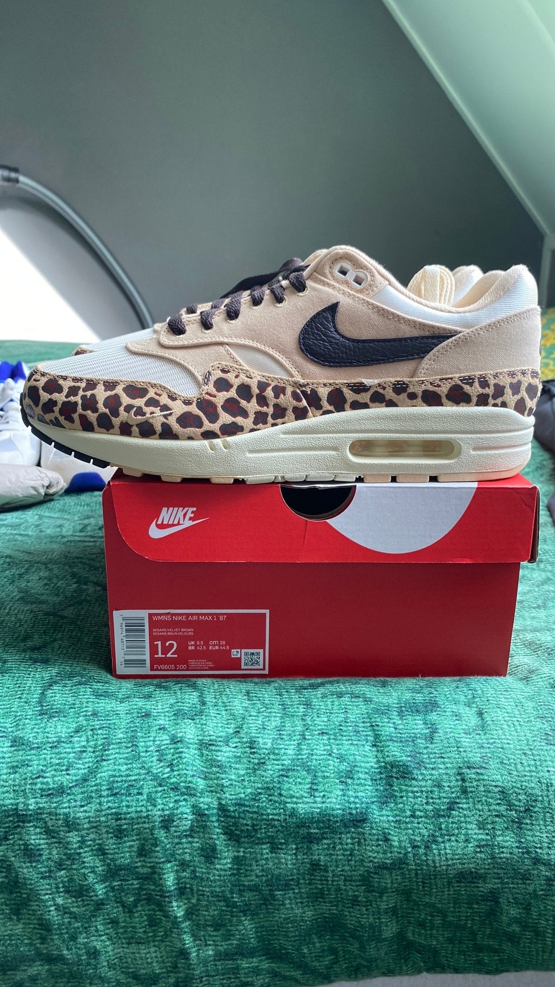 Nike Air Max 1 Leopard Size Eur 44,5, Overige kleuren, Nieuw, Ophalen of Verzenden, Sneakers of Gympen
