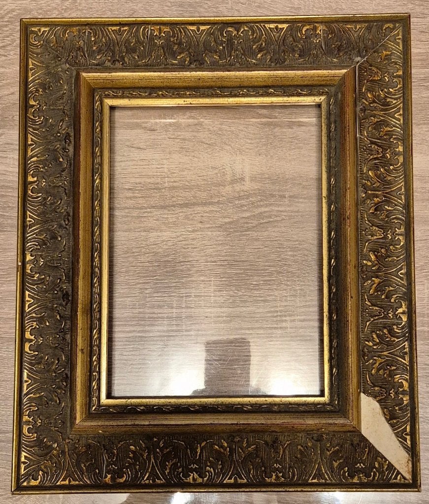 Antieke lijst ter restauratie (binnenmaat 19,5cm bij 26cm)., Gebruikt, Schilderijlijst, 19 cm, Handgemaakt