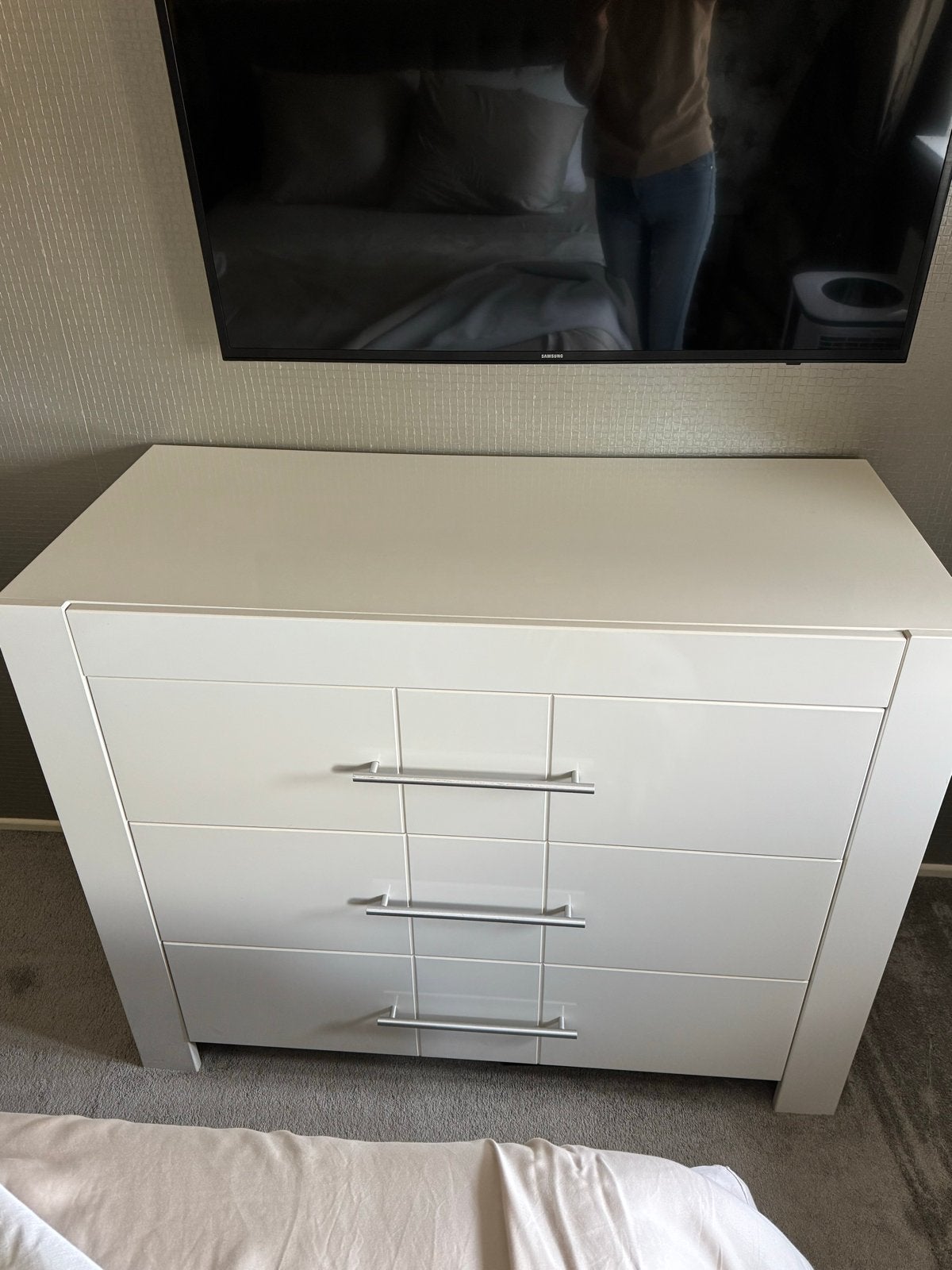 Bopita Commode Hoogglans Wit - 115x52x91,5 cm, Ophalen, Gebruikt, 50 tot 70 cm, 100 cm of meer
