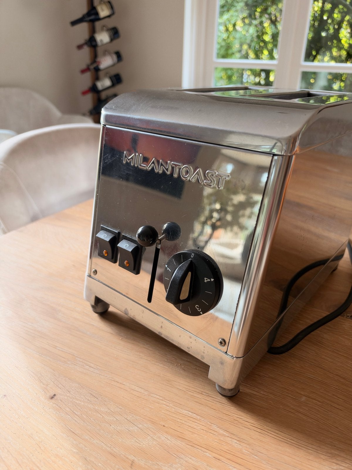 Milantoast RVS broodrooster - Italiaans top design, Ophalen of Verzenden, Gebruikt
