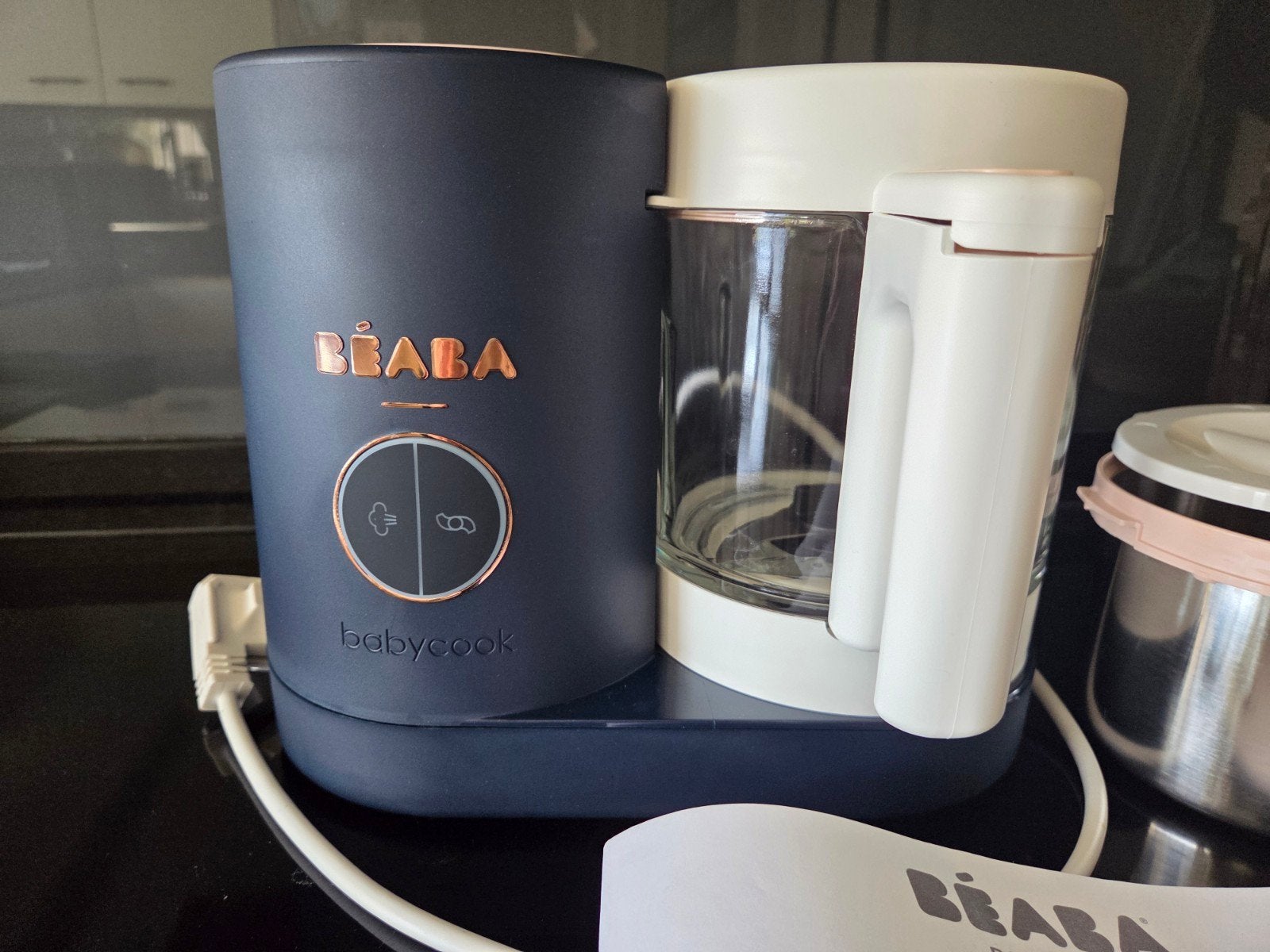 BÉABA Babycook Neo Night Blue | Stoomkoker & Blender, Kinderen en Baby's, Babyvoeding en Toebehoren, Zo goed als nieuw, Babyvoedingmaker