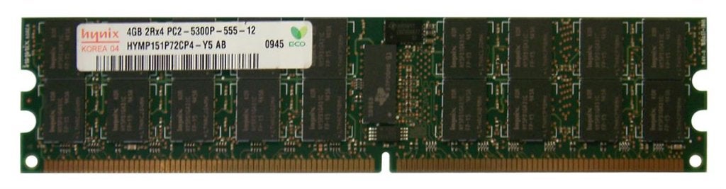 4GB 2Rx4 PC2-6400P DDR2-800 ECC, Hynix / HP HYMP151P72CP4-S5, Computers en Software, SK Hynix NAND Product Solutions Netherlands