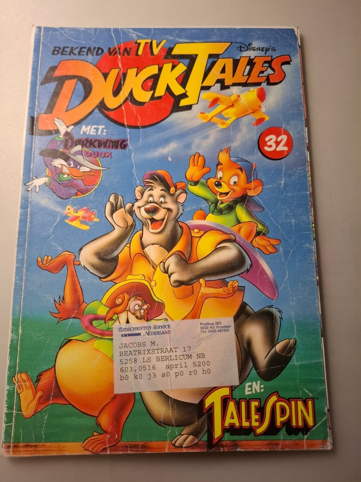 Disney's DuckTales met Darkwing Duck deel 32 -, Gelezen, Ophalen of Verzenden, Walt Disney, Eén stripboek