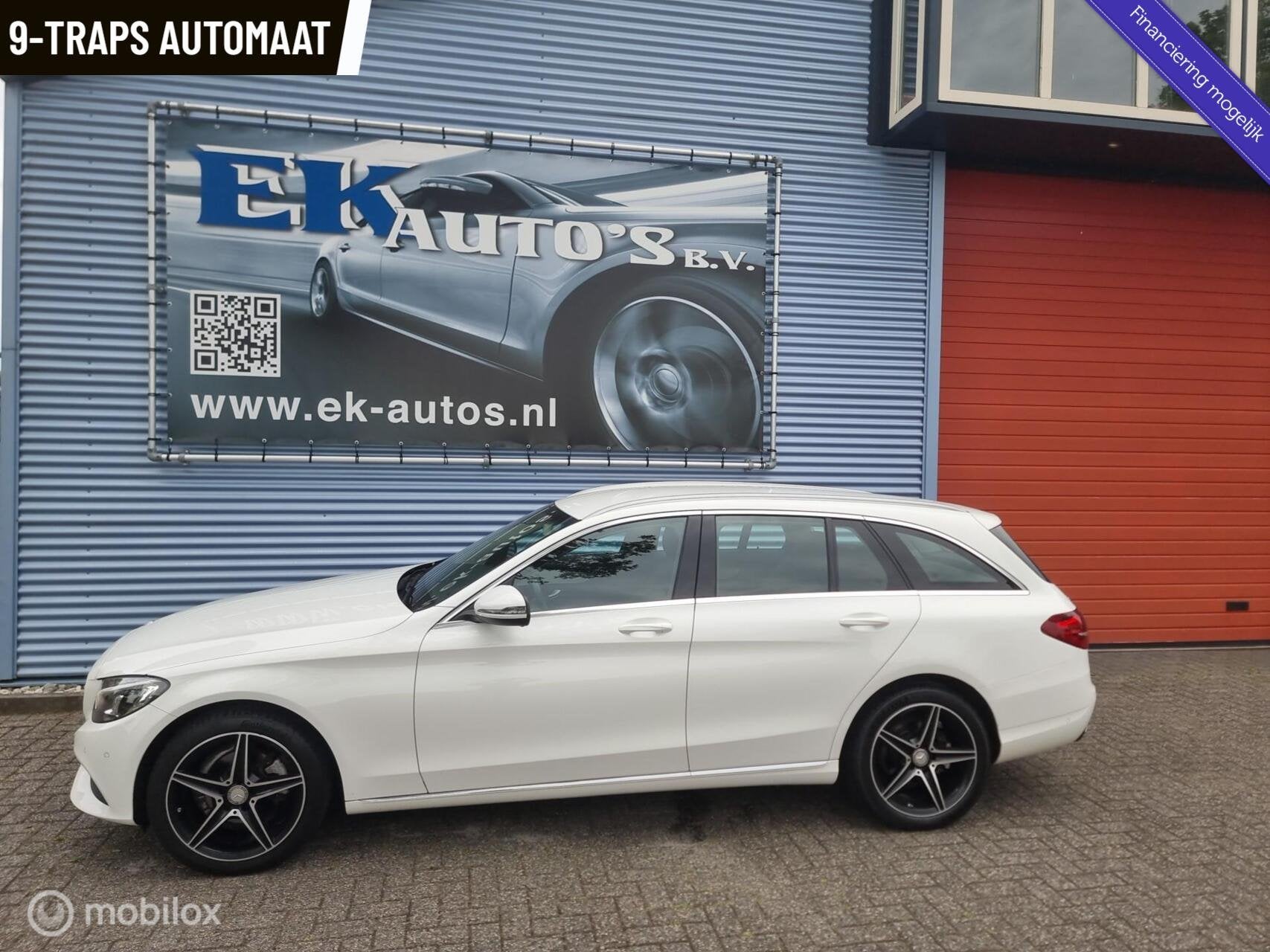 Mercedes C-klasse 180 9G-Tronic. 94000km NAP. 18inch AMG Led, Auto's, Automaat, Achterwielaandrijving, Leder en Stof, Wit