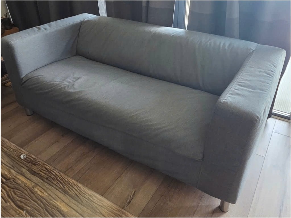 IKEA KLIPPAN 2-zitsbank grijs – nette staat, Ophalen, Gebruikt, 150 tot 200 cm, Tweepersoons