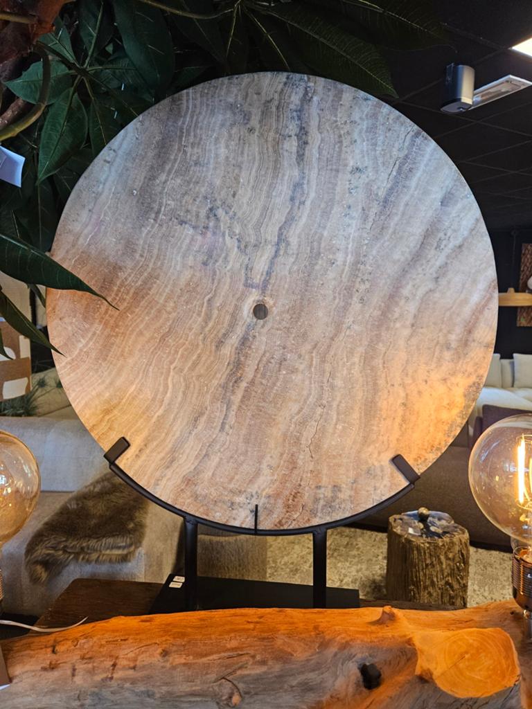 Onyx schijf op voet 60 cm deco, Ophalen of Verzenden, Nieuw