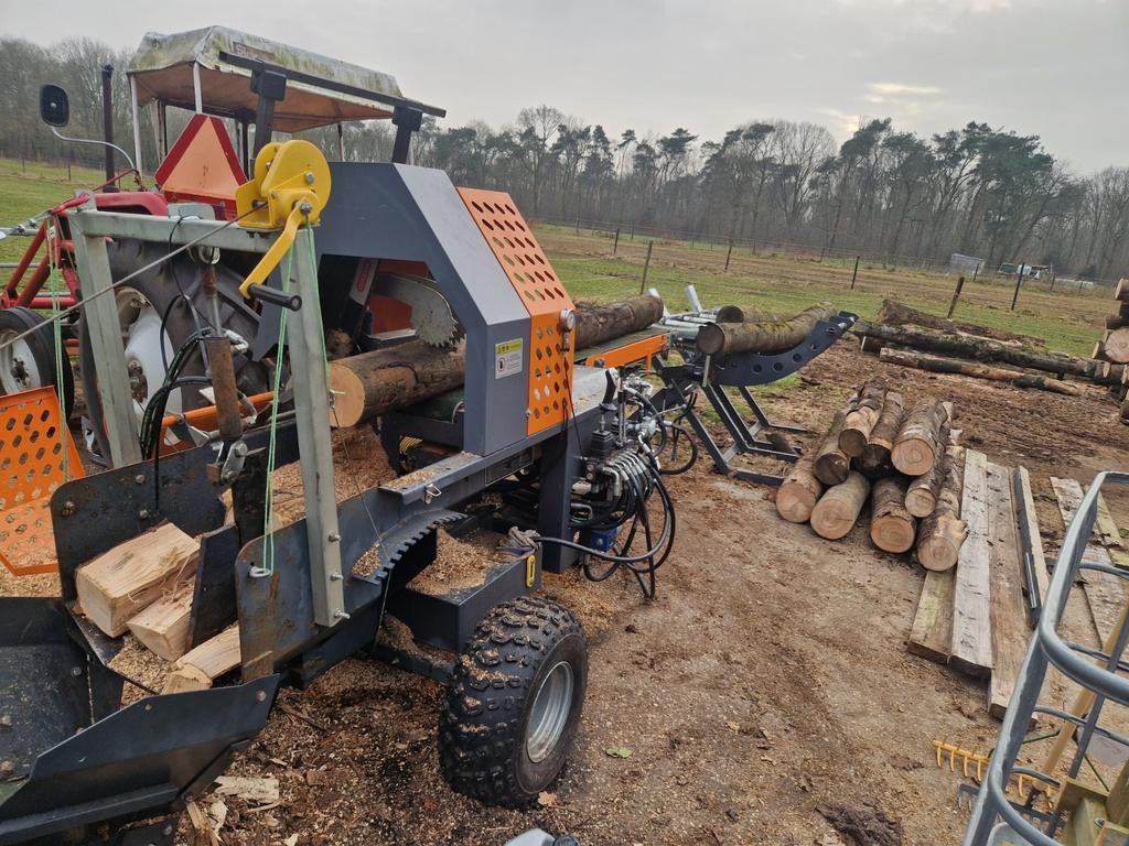 Zaagkloofmachine - houtklover - brandhout - 25T - haki pilki, Ophalen of Verzenden, Gebruikt, Liggend