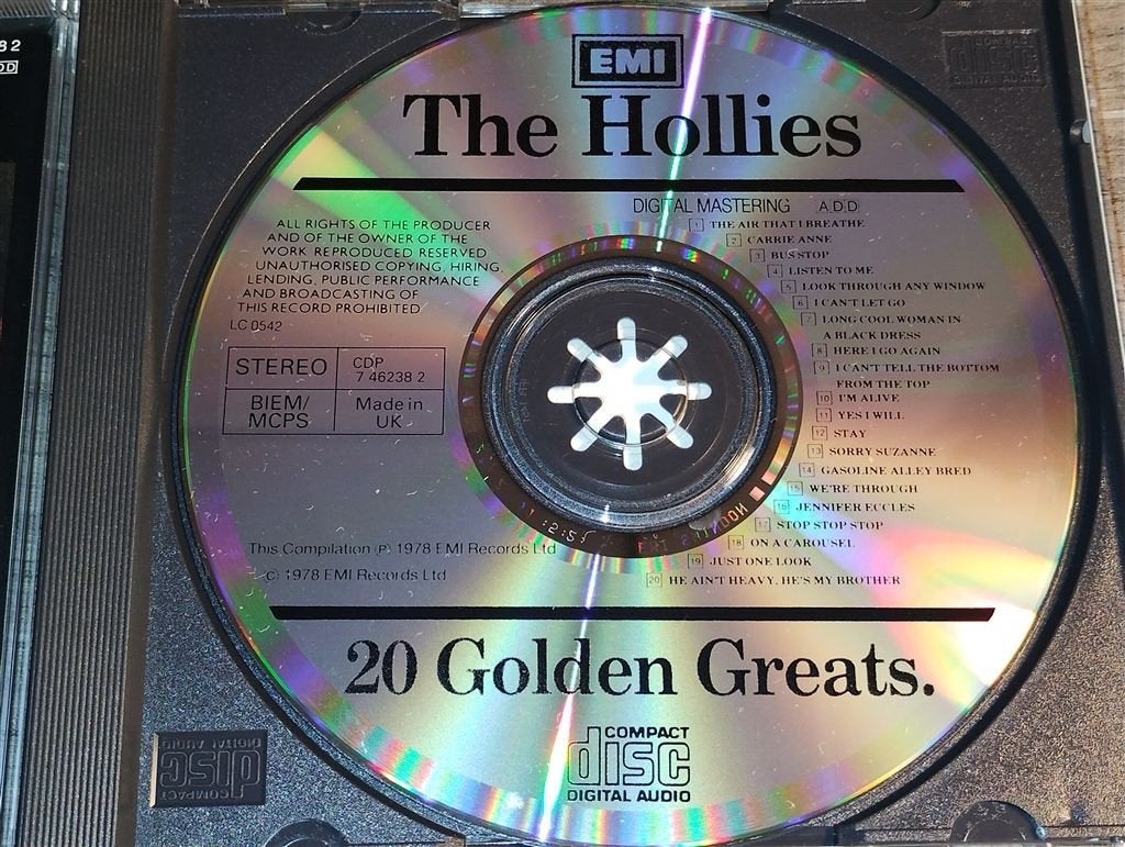 The Hollies - 20 Golden Greats, Ophalen of Verzenden, Zo goed als nieuw, Poprock