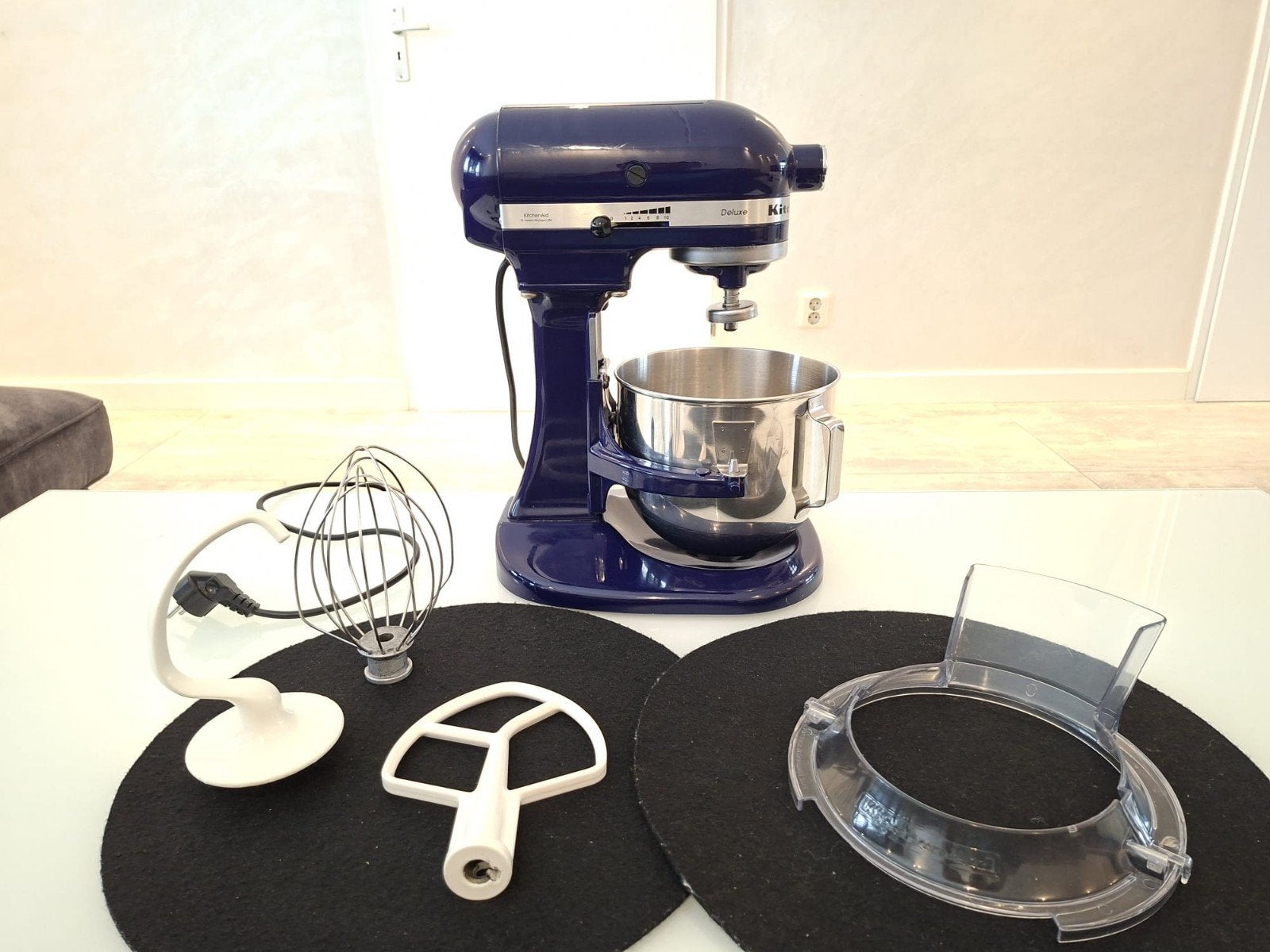 KitchenAid Heavy Duty Deluxe Keukenmachine 5 QT, 4 liter of meer, Ophalen of Verzenden, Zo goed als nieuw, 3 snelheden of meer