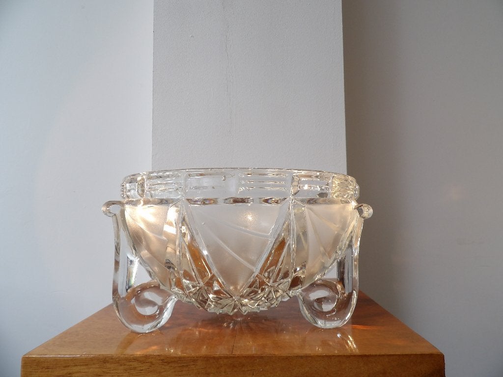 Gave Art Deco Schaal/Coupe Libochovice/SKLO Tsjechië, Ophalen of Verzenden