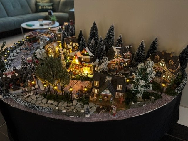 Complete kerstdorp (800,--), Diversen, Kerst, Ophalen, Zo goed als nieuw