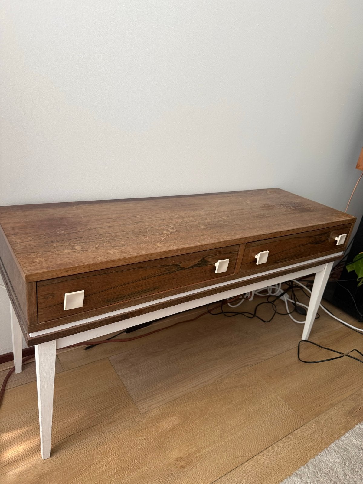 Houten kaptafel/bijzettafel met lades - 52x105x34,5 cm, Gebruikt, 75 cm of meer, Rechthoekig, Hout