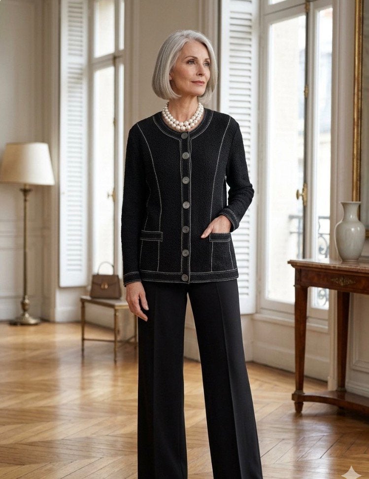 Gerry Weber vest/jasje mt 46, Ophalen of Verzenden, Zo goed als nieuw, Maat 46/48 (XL) of groter, Zwart