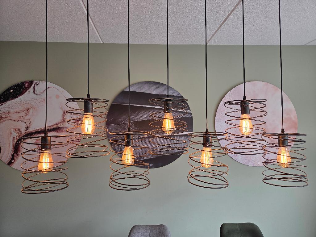 Hanglamp, Ophalen, Gebruikt, Metaal, 75 cm of meer