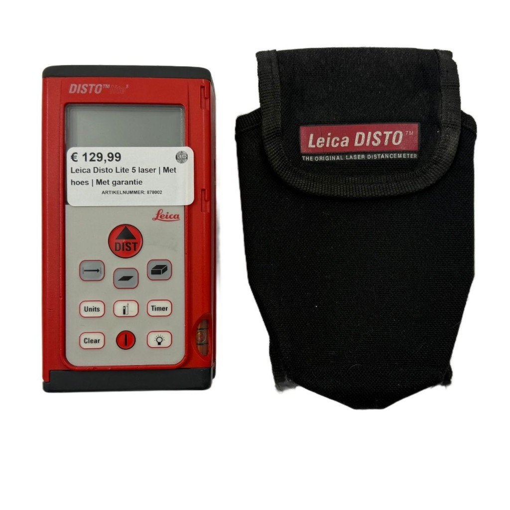 Leica Disto Lite 5 laser | Met hoes | Met garantie, Dordrecht@usedproducts.nl, Toulonselaan 72, Ophalen of Verzenden, Zo goed als nieuw