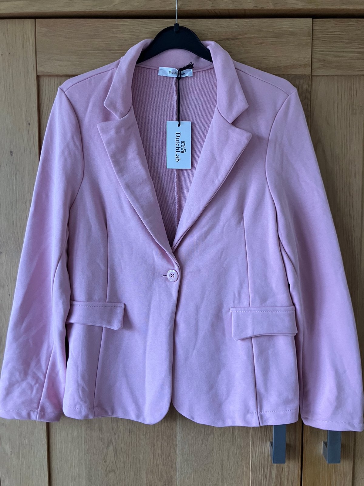 Nieuw=lichtroze Colbert jasje blazer=Dutchlab/L=Joggingstof, Kleding | Dames, Maat 42/44 (L), Nieuw, Ophalen of Verzenden, Jasje