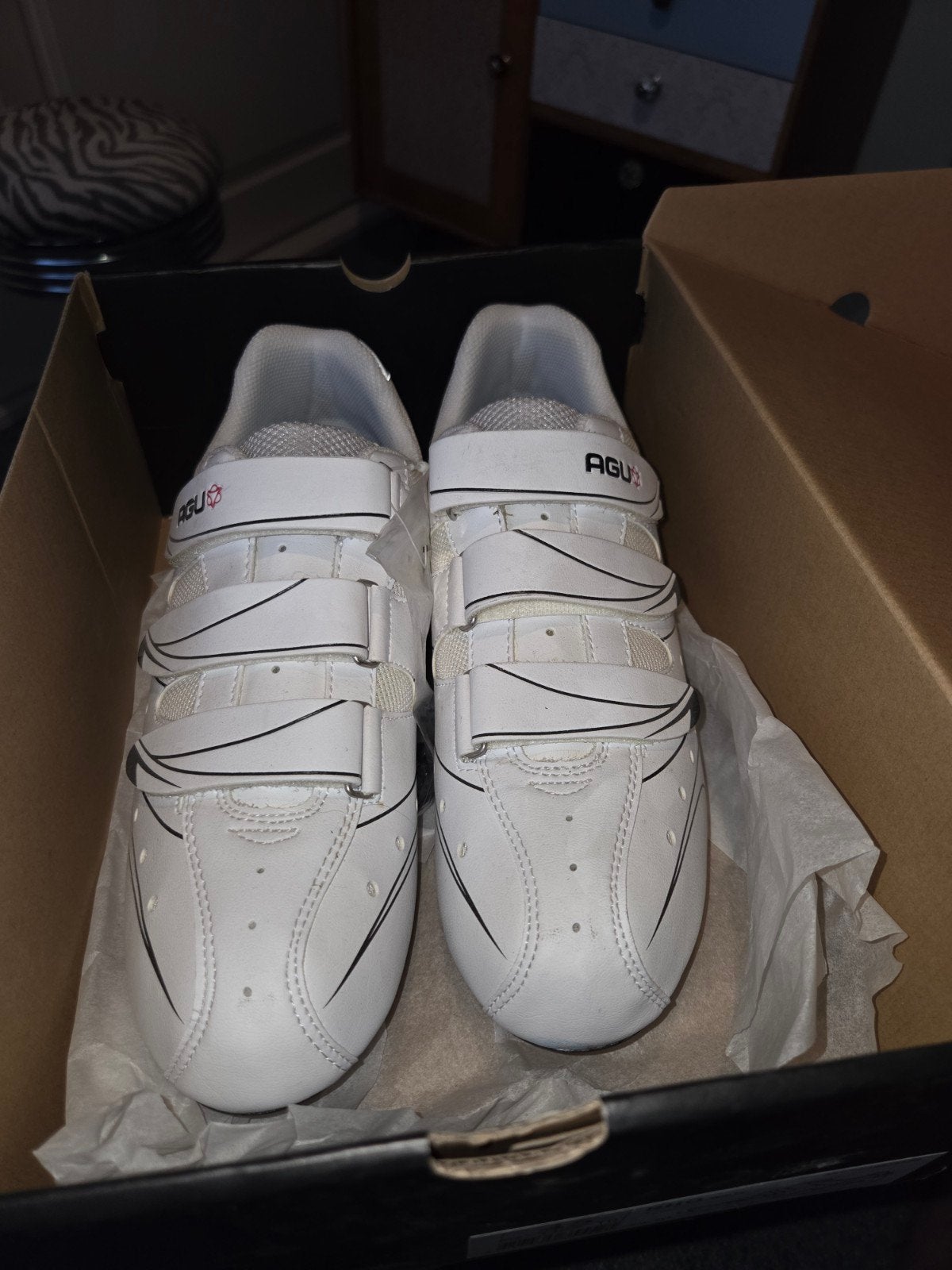 AGU RHO Witte Fietsschoenen Maat 45, Fietsen en Brommers, Ophalen, Heren, Schoenen, Nieuw