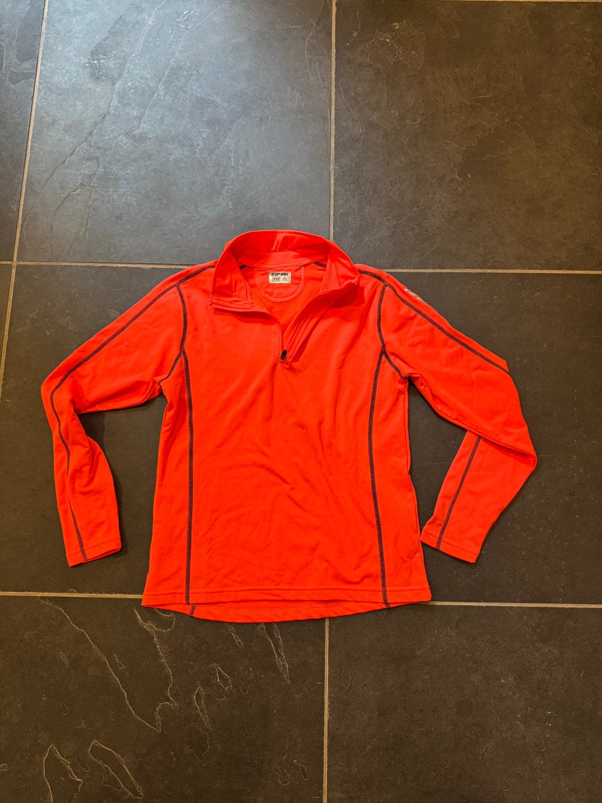 Gave oranje kinder ski-pully icepeak mt 152, Ophalen of Verzenden, Zo goed als nieuw, Meisje, Jas