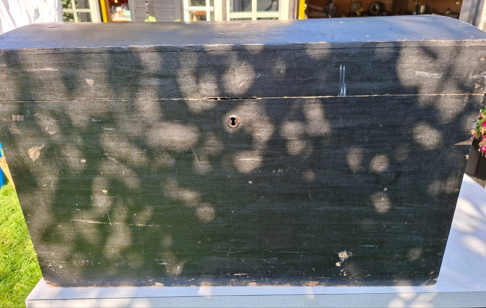 zwarte dekenkist hout, Ophalen, 50 – 75, Minder dan 50 cm, Gebruikt