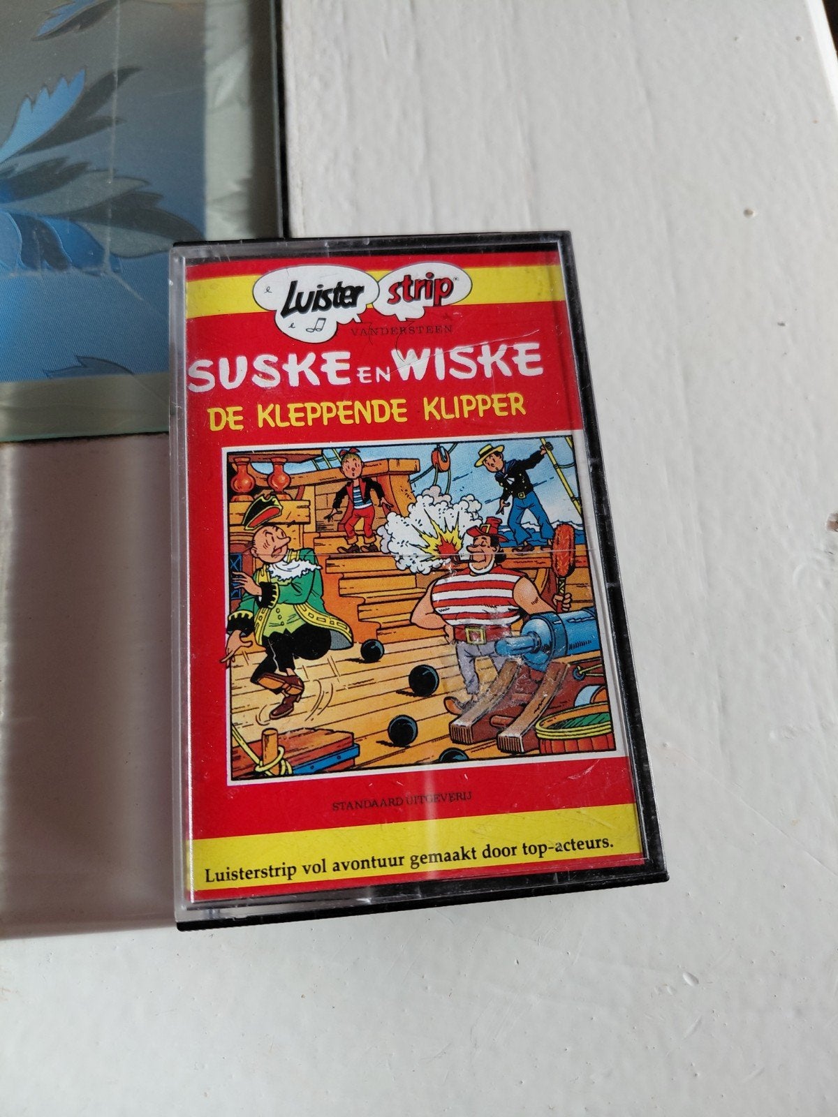 Suske en Wiske luisterstrip De Kleppende Klipper cassette., Gebruikt, Kinderen en Jeugd, 1 bandje, Ophalen of Verzenden