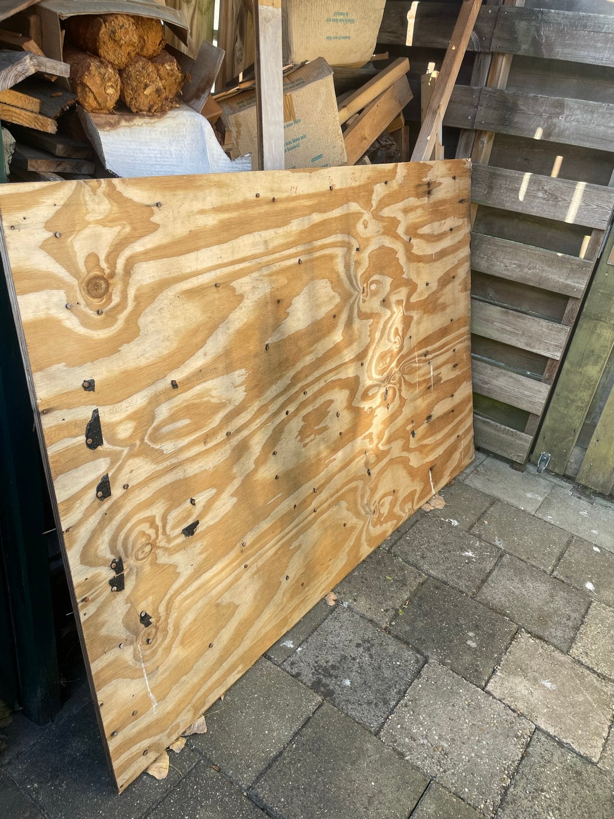 OSB plaat 244 x 122 cm, Doe-het-zelf en Verbouw, Hout en Planken, Ophalen, Gebruikt, Minder dan 25 mm, Overige typen