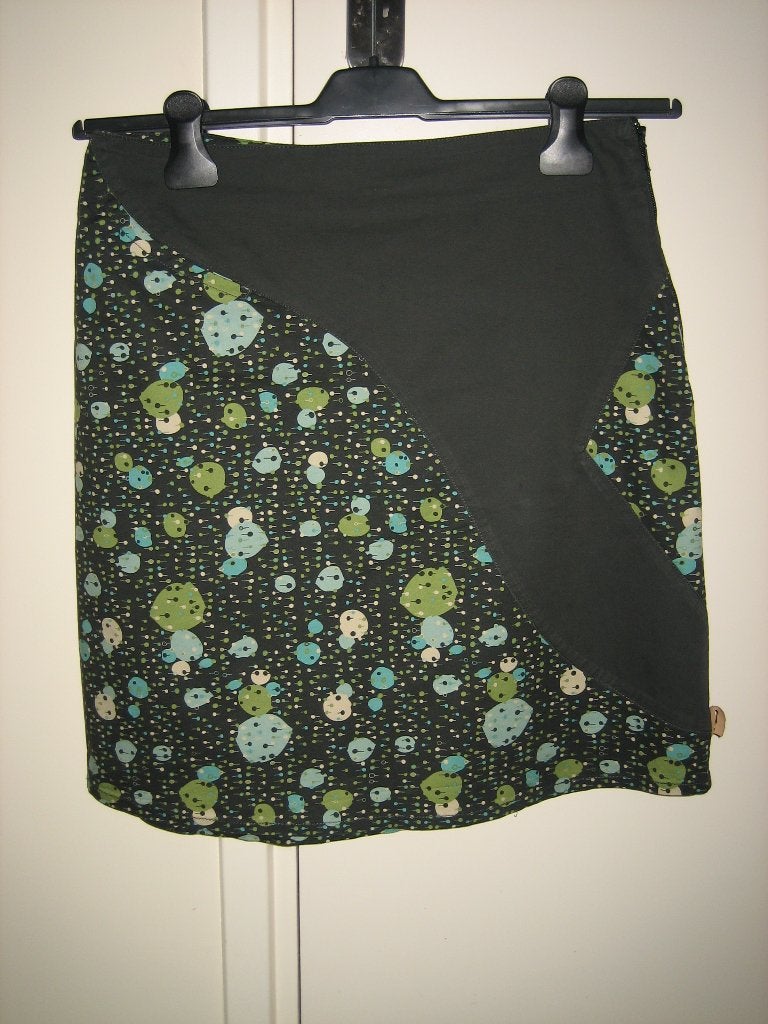 Enig strak rokje met retroprint SKUNKFUNK 36- 38 snazzeys, Skunkfunk, Nieuw, Maat 36 (S), Boven de knie