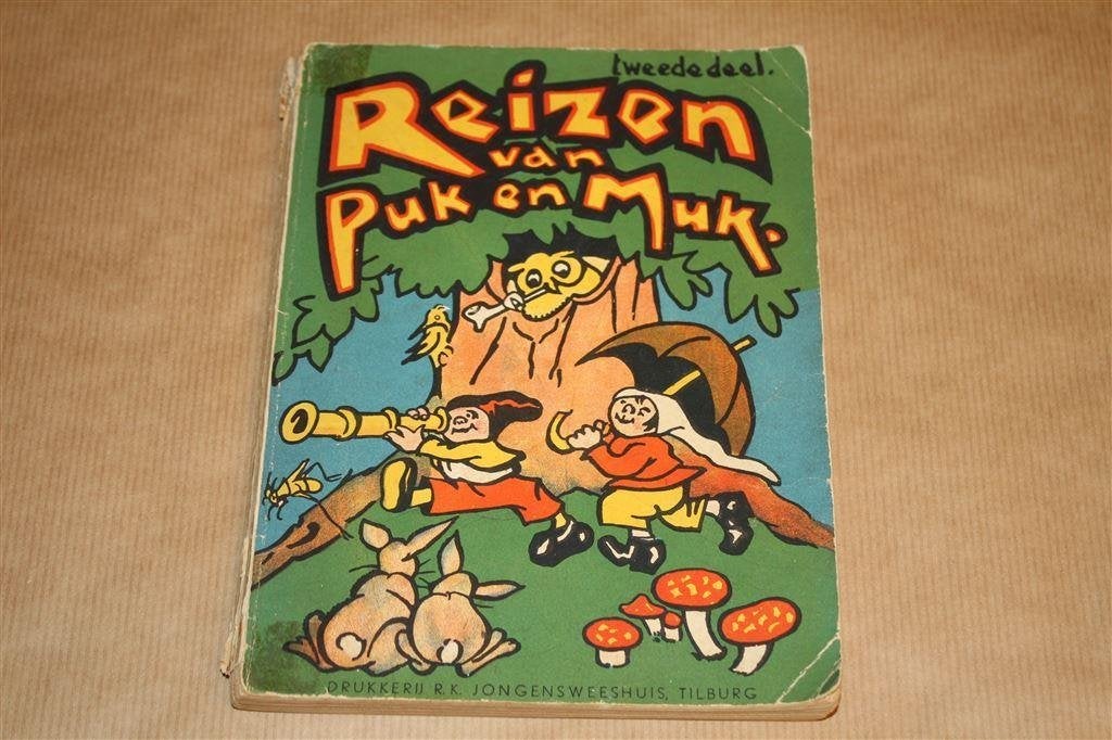 Reizen van Puk en Muk - Tweede deel - Ca 1950, Ophalen of Verzenden, Gelezen