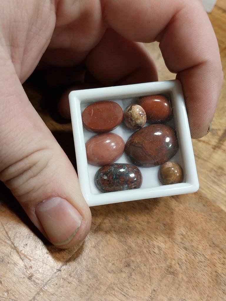 Ovale rode jaspis cabochons, Ophalen of Verzenden, Zo goed als nieuw