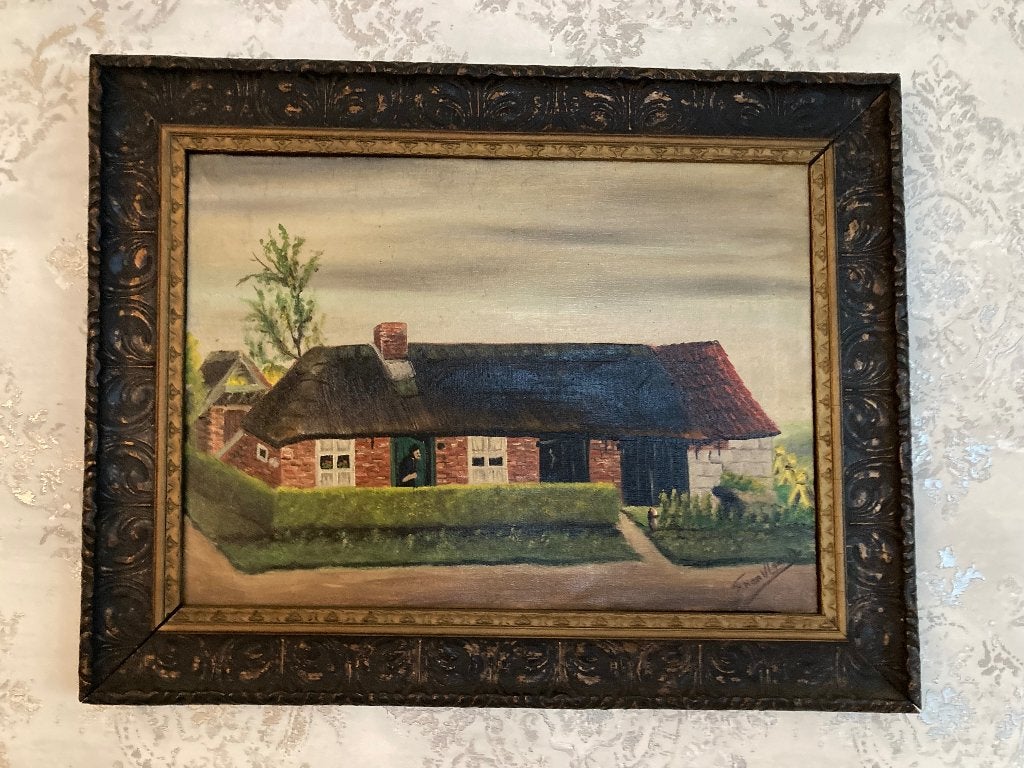 Antiek schilderij, Antiek en Kunst, Ophalen of Verzenden, Landschap