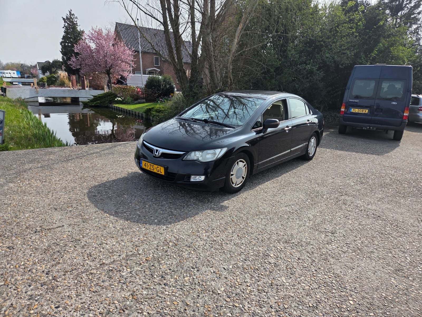 Honda Civic 1.3 Hybrid VASTE EXPORT PRIJS 999,-, Auto's, Gebruikt, Zwart, Origineel Nederlands, Bedrijf