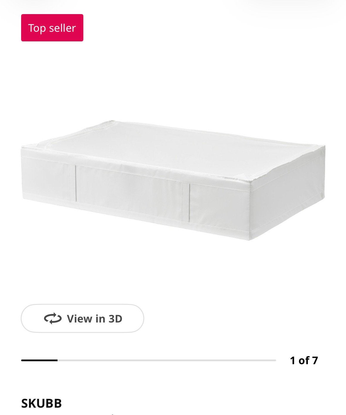 2 x IKEA SKUBB opbergers / organizers, Ophalen, Nieuw, Wit, Textiel