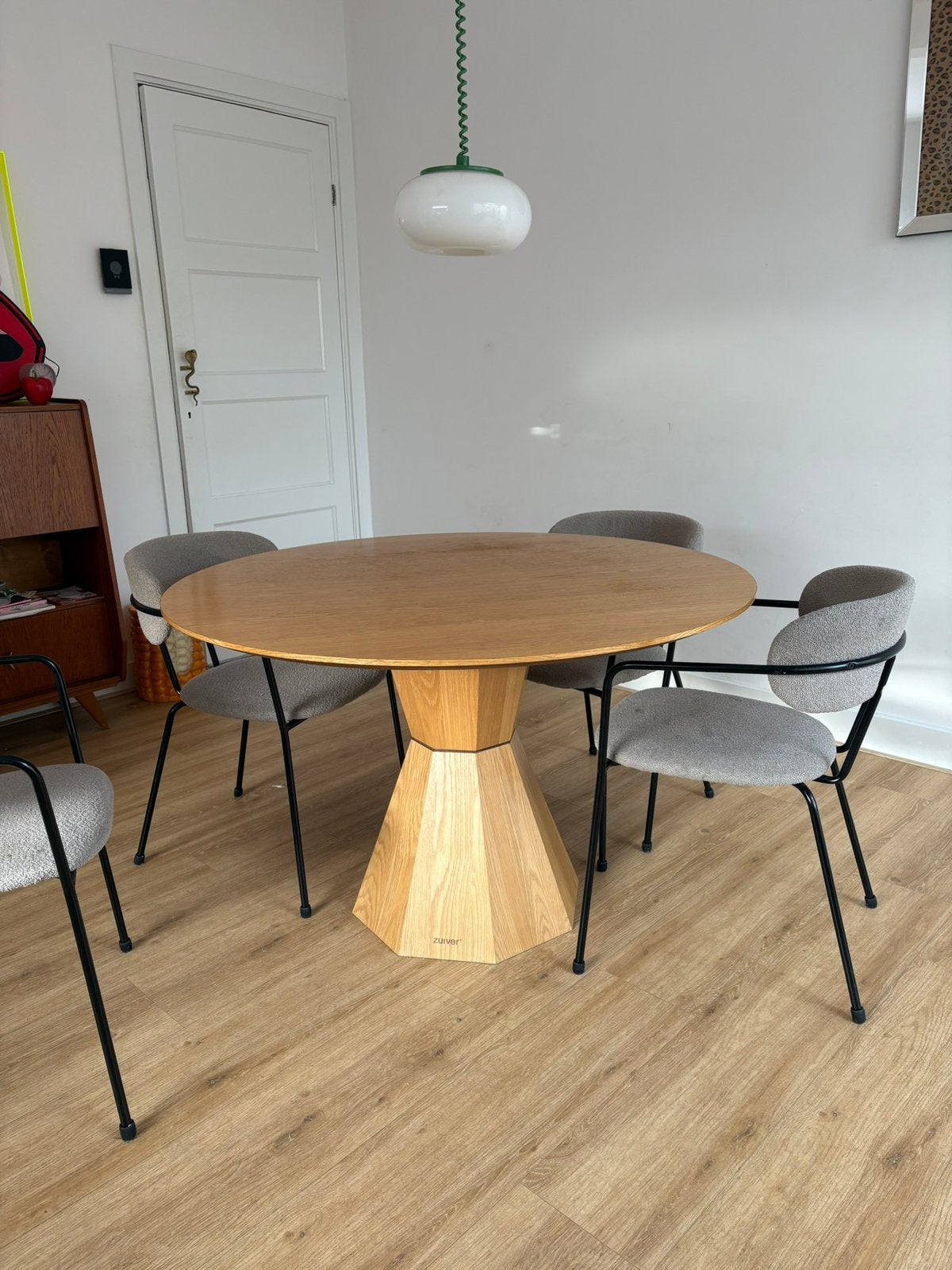 Eettafel rond zuiver lotus, Ophalen, Zo goed als nieuw, Rond, 100 tot 150 cm