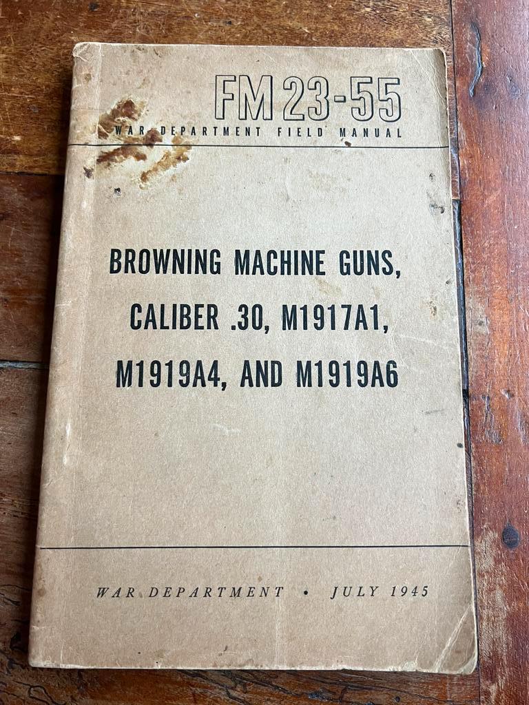WO2 Amerikaans .30 cal browning machine gun voorschrift 1945, Amerika, Ophalen of Verzenden, Boek of Tijdschrift