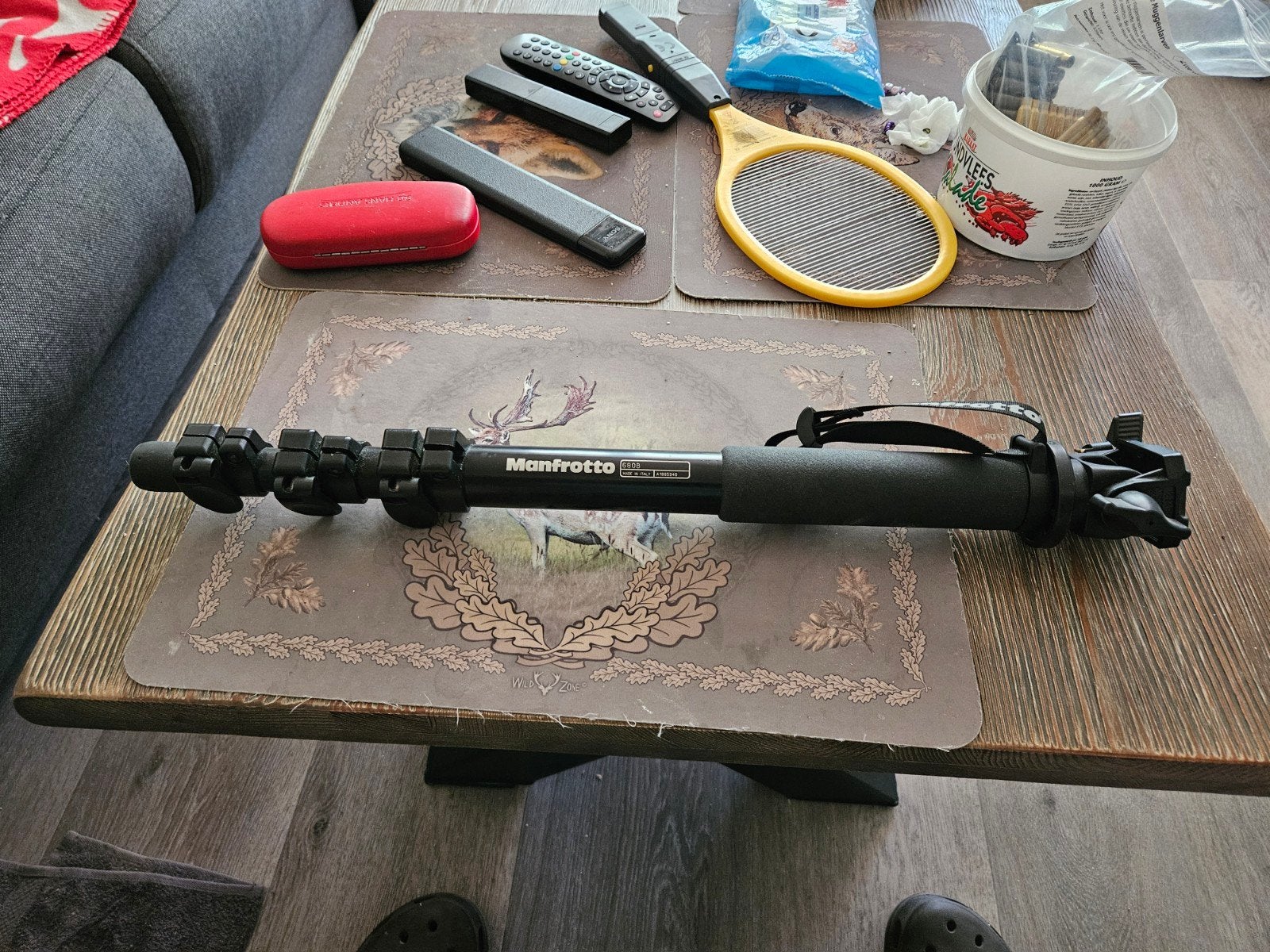 Manfrotto 680B een poot statief, Eenpoot, Ophalen of Verzenden, Zo goed als nieuw, 150 tot 175 cm