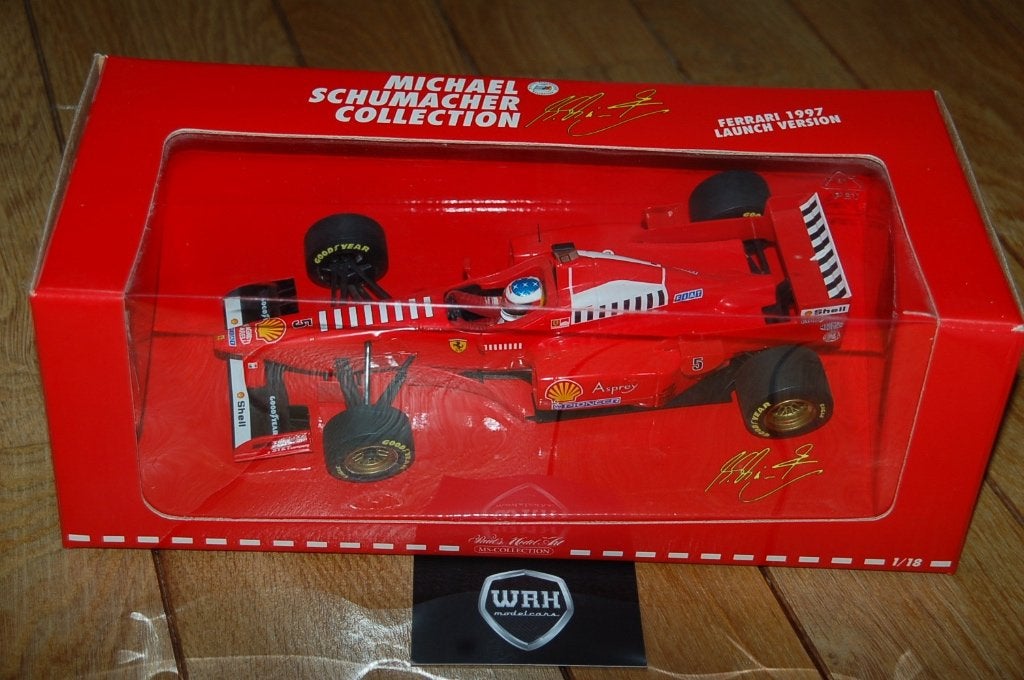1:18 FERRARI F1 1997 PRESENTATION Schumacher Minichamps WRH, Verzenden, Zo goed als nieuw, Auto, MiniChamps