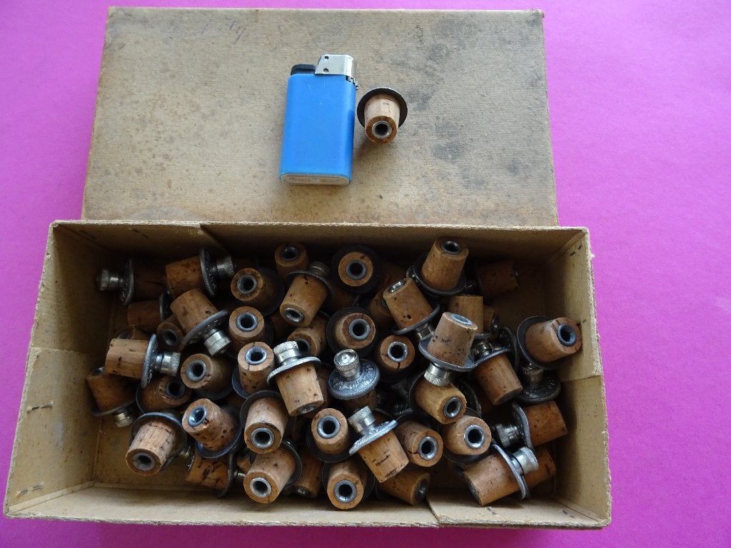 70 ANTIEKE APOTHEKERS KURKEN MET DRUPPELAAR KURK FLES POT, Antiek en Kunst, Ophalen of Verzenden