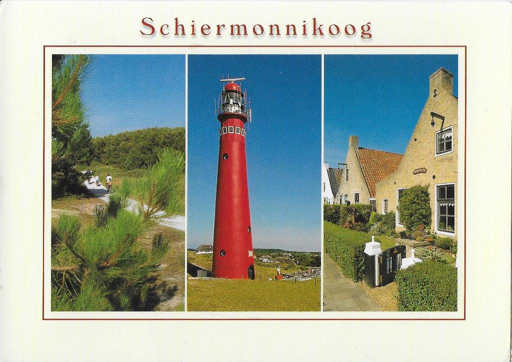 Ame55 gelopen ansichtkaart groeten van schiermonnikoog, Ophalen of Verzenden, 1980 tot heden, Gelopen, Waddeneilanden