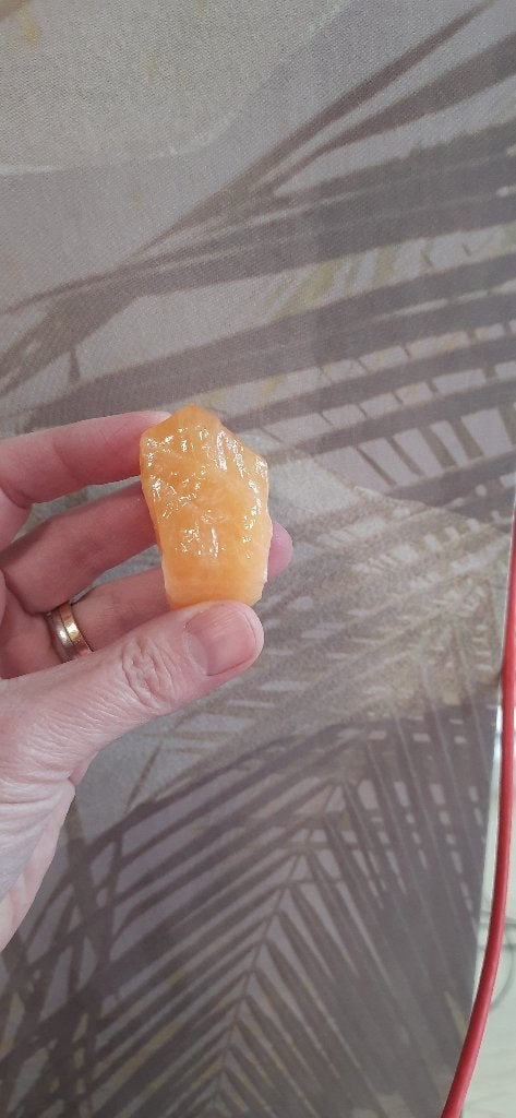 Oranje calciet uit Mexico, Verzamelen, Ophalen of Verzenden, Mineraal