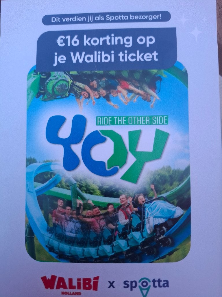 €16 korting op je Walibi tickey, Tickets en Kaartjes, Drie personen of meer, Kortingsbon, Pretpark