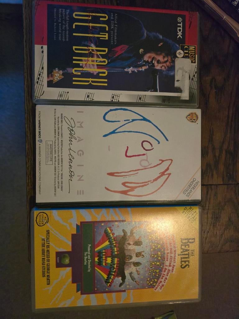 Beatles en solo vhs, Cd's en Dvd's, VHS | Documentaire, Tv en Muziek, Alle leeftijden, Ophalen of Verzenden, Gebruikt