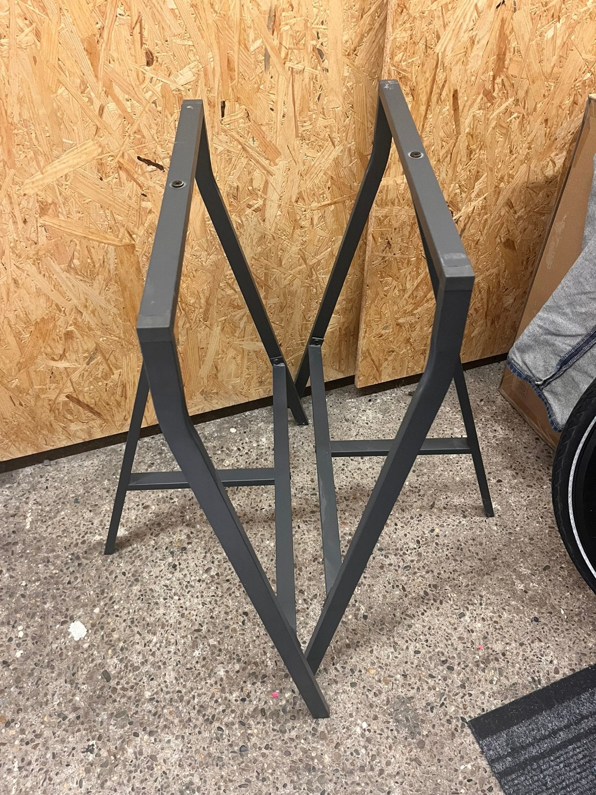 Tafelpoten grijs, Ikea schragen, 2 stuks, Ophalen, Tafelpoot, Minder dan 50 cm, 50 tot 100 cm