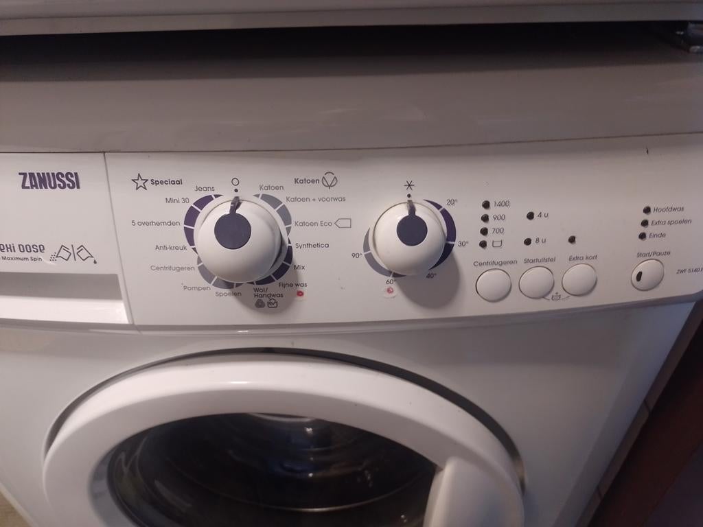 Zanussi wasmachine, Bauknecht droger (defect) & koelkast, Ophalen, Gebruikt, 1200 tot 1600 toeren, 85 tot 90 cm
