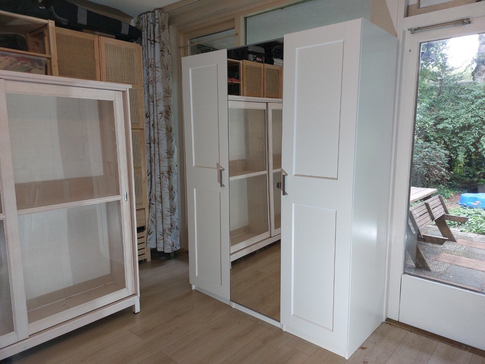 Pax kast 3 delen, Ophalen, Met deur(en), Gebruikt, 100 tot 150 cm