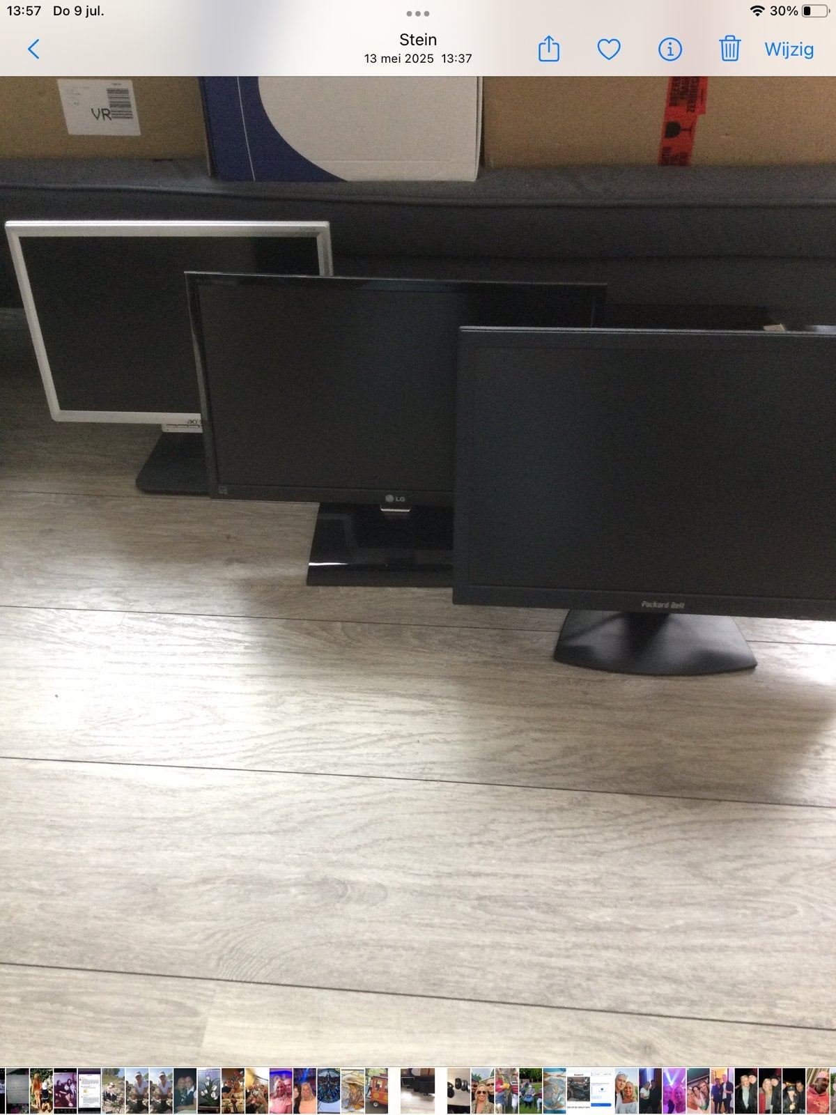 3 comp.schermen compleet met kabels,HDMI, Computers en Software, Monitoren, Ophalen, Gebruikt