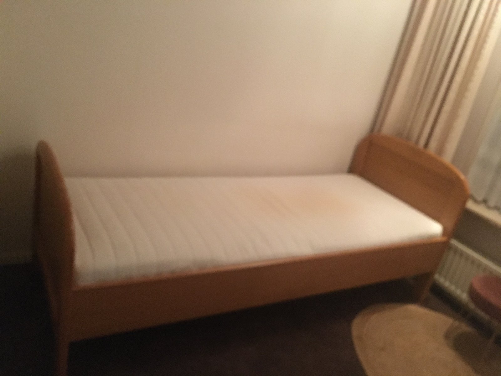 Eenpersoonsbed 80x200 cm met lattenbodem en matras, 90 cm, Eenpersoons, Wit, Ophalen of Verzenden