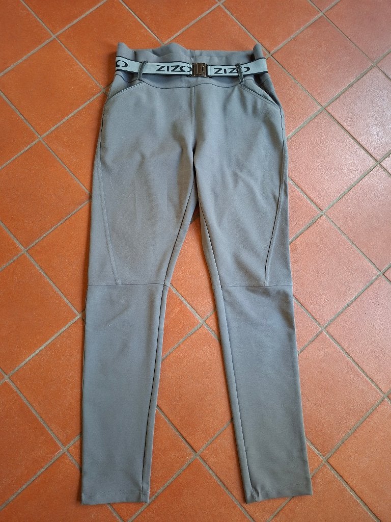Zizo stretch broek grijs/groen zgan 42 met riem, Zizo, Maat 42/44 (L), Ophalen of Verzenden, Zo goed als nieuw