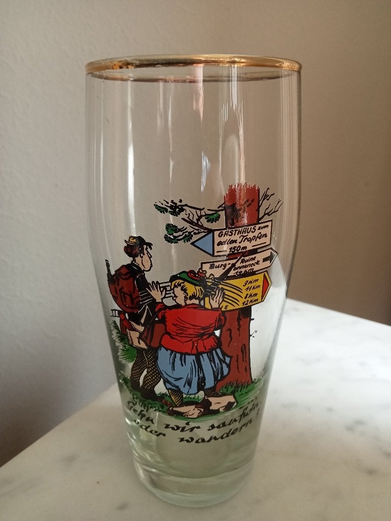 BIERGLAS Gehn wir saufen oder wandern?, Ophalen of Verzenden, Zo goed als nieuw, Glas of Glazen, Overige merken