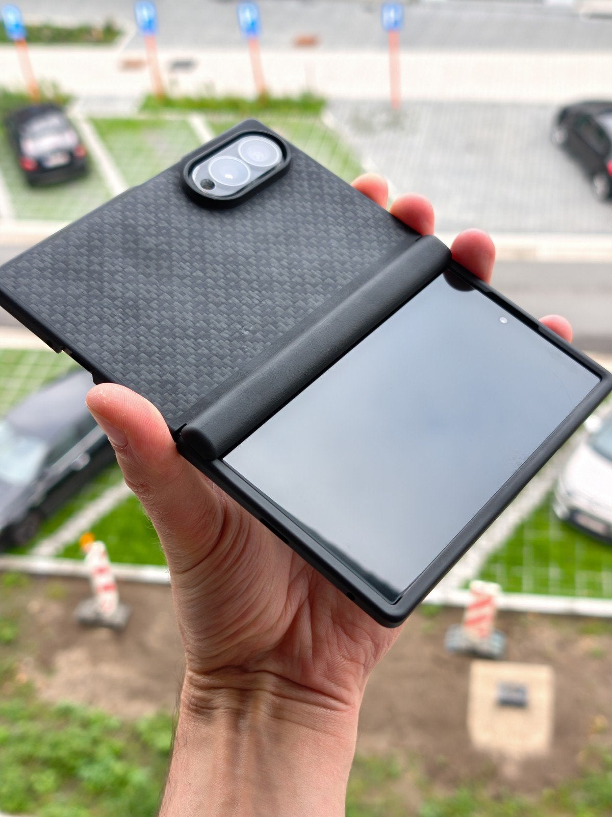 Samsung Fold 8 - 256GB - Hoesje - Screenprotector - Factuur, Computers en Software, Ophalen of Verzenden, Zo goed als nieuw, Bescherming voor- en achterkant