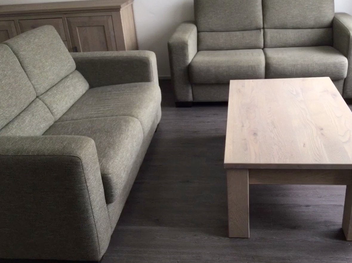 Eiken salontafel 120x70, Ophalen, 100 tot 150 cm, Eikenhout, 50 tot 100 cm